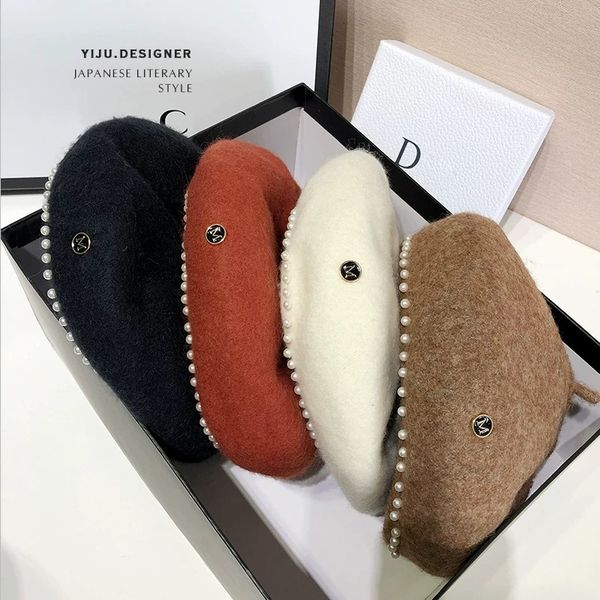 wool beret pearl korean version all-match female autumn and winter painter hat japanese sweet pumpkin hat tide, Blue;gray
wool beret pearl korean version all-match female autumn and winter painter hat japanese sweet pumpkin hat tide, Blue;gray