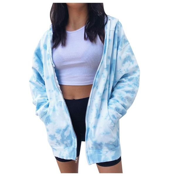 tie dye print hooded women jacket summer zipper drawstring sweatshirt loose fashion sweetwear pockets thin coats women's jackets, Black;brown
tie dye print hooded women jacket summer zipper drawstring sweatshirt loose fashion sweetwear pockets thin coats women's jackets, Black;brown