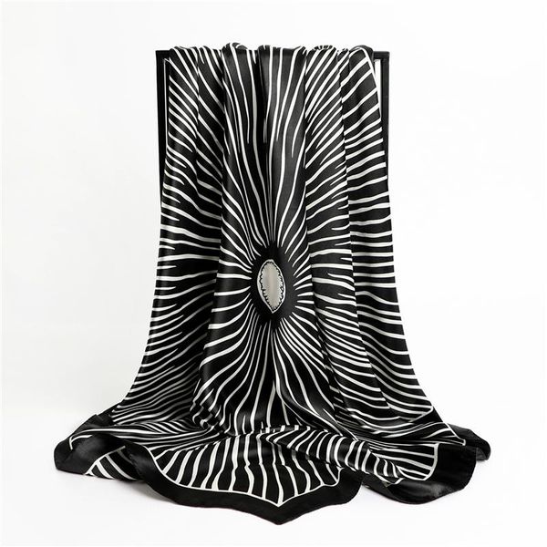 scarves 2021 silk square scarf for women soft headband female hijab retro headscarf ladies neckerchief stripes fashion print shawls, Blue;gray
scarves 2021 silk square scarf for women soft headband female hijab retro headscarf ladies neckerchief stripes fashion print shawls, Blue;gray