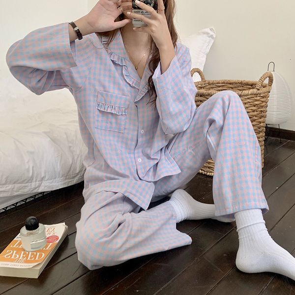 women's sleepwear women cotton pajamas set long-sleeved pajamas trousers casual sleepwear autumn home clothing two piece suit sleeping, Black;red 
women's sleepwear women cotton pajamas set long-sleeved pajamas trousers casual sleepwear autumn home clothing two piece suit sleeping, Black;red