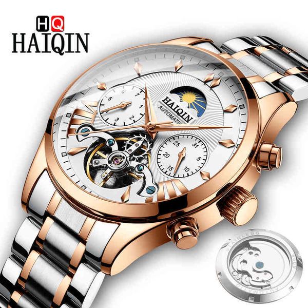 2019 haiqin men men's watches gold luxury mechanical military sports waterproof clock mark relogio masculino, Slivery;brown
2019 haiqin men men's watches gold luxury mechanical military sports waterproof clock mark relogio masculino, Slivery;brown