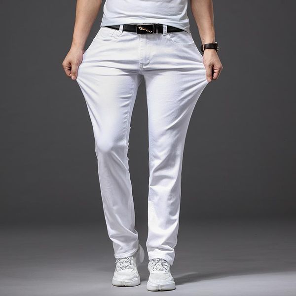 men's jeans 2021 autumn stretch white classic style slim fit soft trousers male brand business casual pants, Blue
men's jeans 2021 autumn stretch white classic style slim fit soft trousers male brand business casual pants, Blue