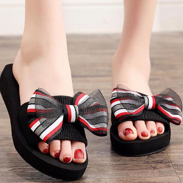 slippers fashion women bow summer sandals slipper indoor outdoor flip-flops flat beach shoes female sh190, Black
slippers fashion women bow summer sandals slipper indoor outdoor flip-flops flat beach shoes female sh190, Black