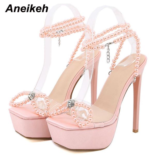 sandals aneikeh elegant peep toe string bead shoes for women summer crystal platform high thin heels shallow design sense, Black
sandals aneikeh elegant peep toe string bead shoes for women summer crystal platform high thin heels shallow design sense, Black