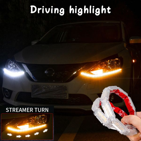 2pcs led drl daytime running light strip squarential flexible waterproof headlight yellow turn signal lamp auto accessories 12v
2pcs led drl daytime running light strip squarential flexible waterproof headlight yellow turn signal lamp auto accessories 12v