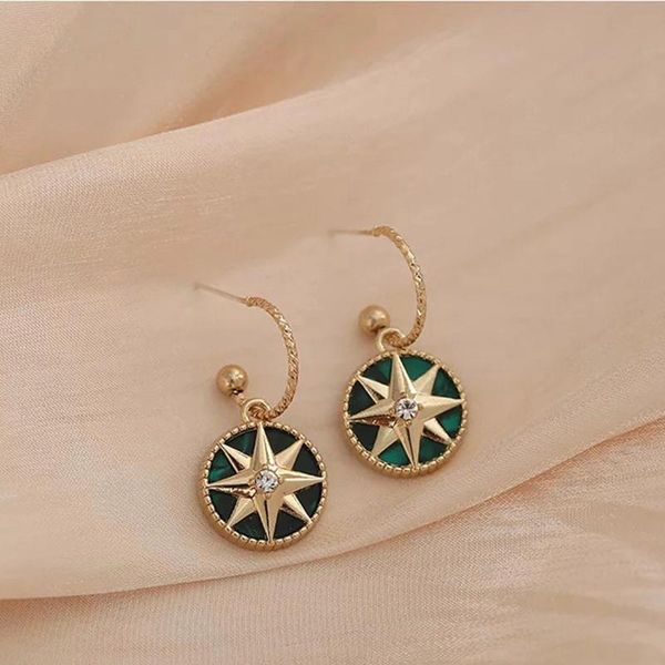 hoop & huggie 2021 trend compass green baroque round star niche drop earrings elegant french senior geometric women jewelry, Golden;silver
hoop & huggie 2021 trend compass green baroque round star niche drop earrings elegant french senior geometric women jewelry, Golden;silver