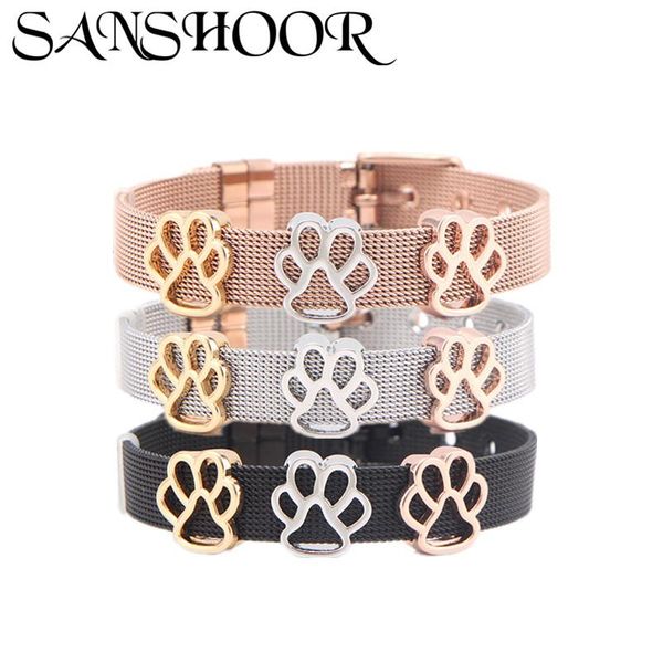 charm bracelets sanshoor original stainless steel mesh bracelet with rose gold silver plated dog's charms for diy gifts, Golden;silver
charm bracelets sanshoor original stainless steel mesh bracelet with rose gold silver plated dog's charms for diy gifts, Golden;silver