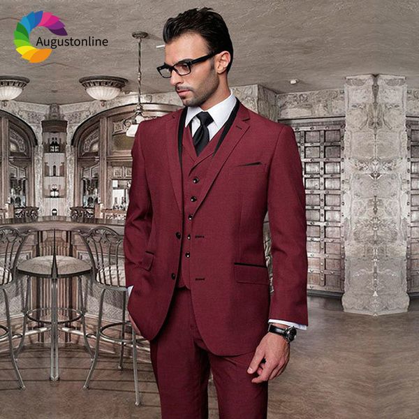 men's suits & blazers casual costume homme burgundy men wedding custom made groom tuxedo slim fit groomsmen blazer jacket pant ves, White;black
men's suits & blazers casual costume homme burgundy men wedding custom made groom tuxedo slim fit groomsmen blazer jacket pant ves, White;black