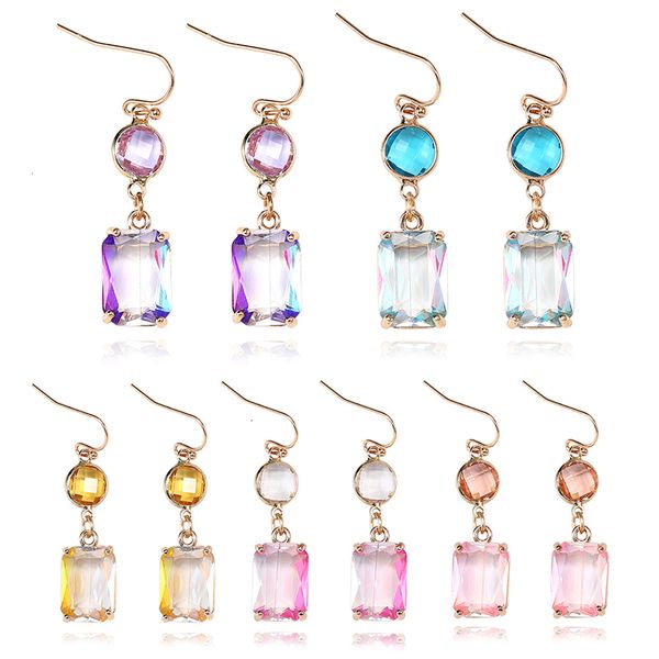 square crystal dangle earrings for women colorful rhinestone gold copper metal hook earring fashion jewelry iends gifts, Silver
square crystal dangle earrings for women colorful rhinestone gold copper metal hook earring fashion jewelry iends gifts, Silver