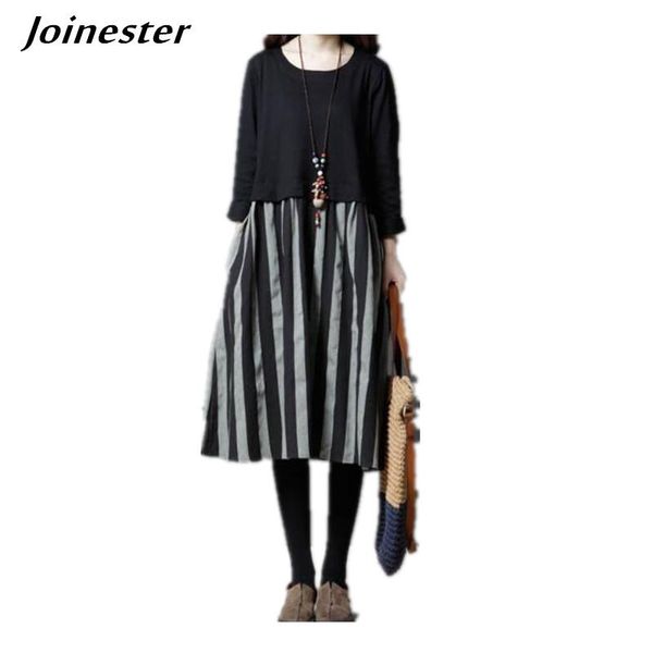 casual dresses women's round neck t-shirt dress ladies full sleeve smock loose striped knee spring cotton, Black;gray
casual dresses women's round neck t-shirt dress ladies full sleeve smock loose striped knee spring cotton, Black;gray