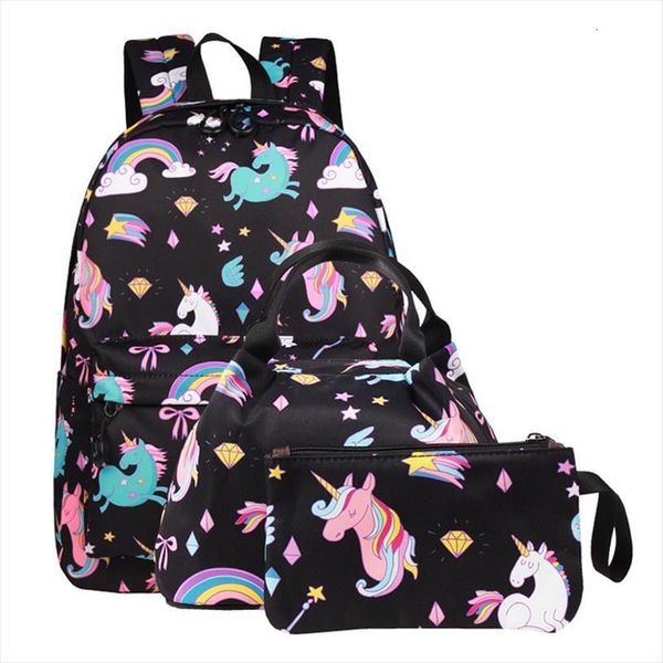 fashion unicorn print backpack water repellent insulation package 3pc set leisure travel large capacity student bag
fashion unicorn print backpack water repellent insulation package 3pc set leisure travel large capacity student bag