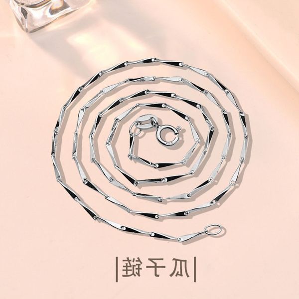 liming fashion silver 925 sterling silver necklace women's ins korea simple melon seed chain bone, Black
liming fashion silver 925 sterling silver necklace women's ins korea simple melon seed chain bone, Black