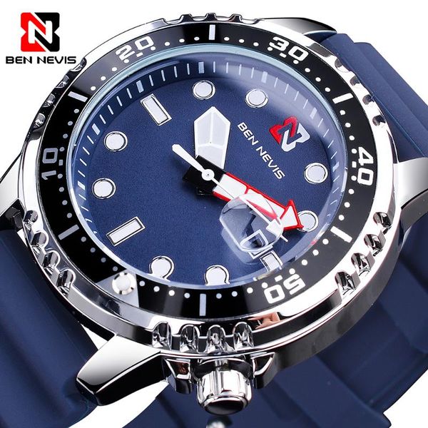 wristwatches ben nevis sport series quartz watch men navy blue dial waterproof men's wristwatch clock rubber strap hombres relojes, Slivery;brown
wristwatches ben nevis sport series quartz watch men navy blue dial waterproof men's wristwatch clock rubber strap hombres relojes, Slivery;brown
