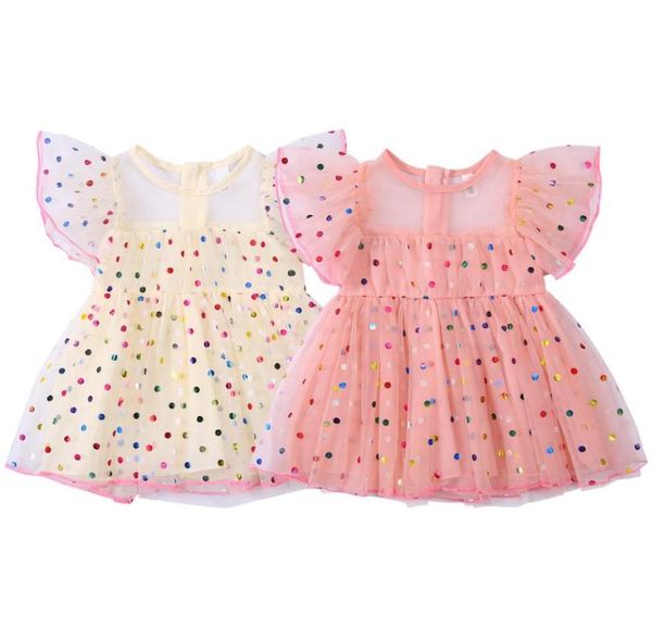 summer kids girls dresses baby short-sleeved mesh dress with colorful polka dot pattern printing ruffle decoration clothing girl's, Red;yellow
summer kids girls dresses baby short-sleeved mesh dress with colorful polka dot pattern printing ruffle decoration clothing girl's, Red;yellow
