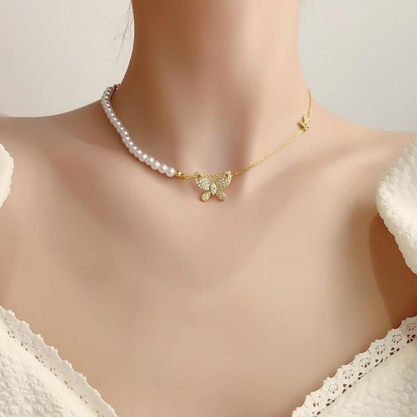 chains round bead chain stitching clavicle cute butterfly rhinestone pendant necklace for women fashion jewelry accessories, Silver
chains round bead chain stitching clavicle cute butterfly rhinestone pendant necklace for women fashion jewelry accessories, Silver