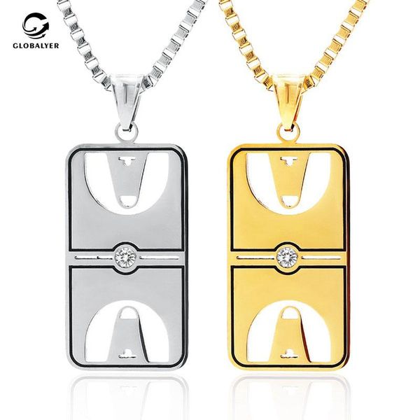 net red type china has hip hop necklace hiphop simple street basketball court with cystal titanium steel 461 pendant necklaces, Silver
net red type china has hip hop necklace hiphop simple street basketball court with cystal titanium steel 461 pendant necklaces, Silver