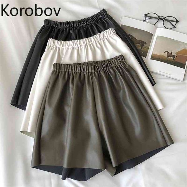 korobov pu women shorts autumn winter korean a-line wide leg short pants outwear streetwear fashion short pants 210430, White;black
korobov pu women shorts autumn winter korean a-line wide leg short pants outwear streetwear fashion short pants 210430, White;black