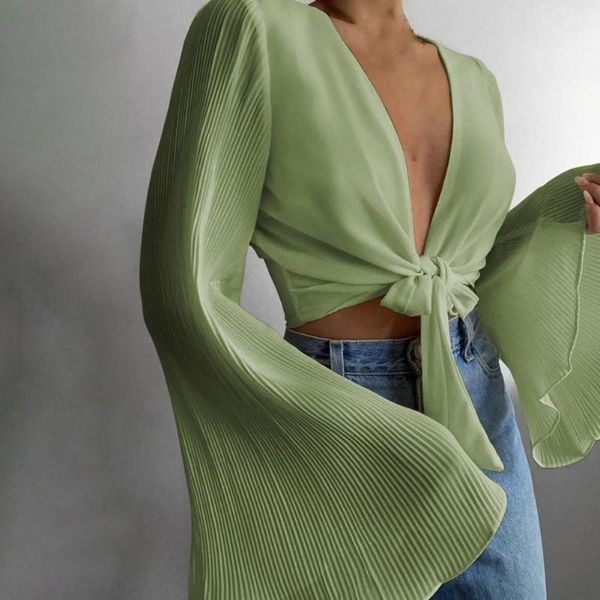 women's blouses & shirts blouse women elegant summer long flared sleeve breathable female deep v neck solid color for daily wear white
women's blouses & shirts blouse women elegant summer long flared sleeve breathable female deep v neck solid color for daily wear white