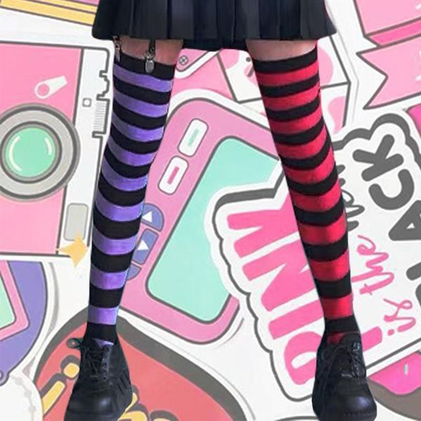 socks & hosiery lolita contrast color striped women stockings over the knee thigh high slim punk long stocking 2021 lady gothic ulzzang, Black;white
socks & hosiery lolita contrast color striped women stockings over the knee thigh high slim punk long stocking 2021 lady gothic ulzzang, Black;white