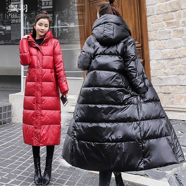 women's down & parkas jacket women 2021 long section over the knee thickening bright white duck fashion korean winter clothes, Black
women's down & parkas jacket women 2021 long section over the knee thickening bright white duck fashion korean winter clothes, Black