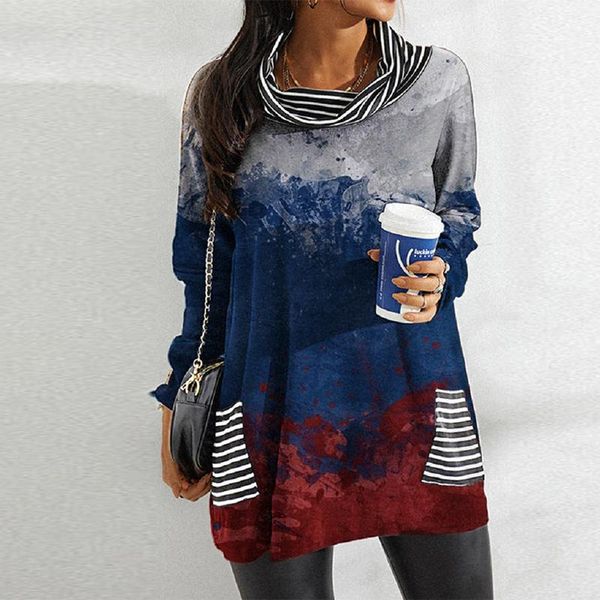 women's blouses & shirts vintage printed women blouse 2021 autumn fashion turtleneck long-sleeved pockets ladies loose office casual pu, White
women's blouses & shirts vintage printed women blouse 2021 autumn fashion turtleneck long-sleeved pockets ladies loose office casual pu, White