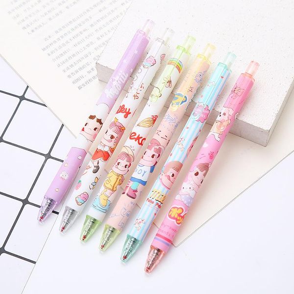 6pcs cartoon 0.5mm press large capacity neutral pens creative gel kawaii pen cute office sign fountain anime stationery
6pcs cartoon 0.5mm press large capacity neutral pens creative gel kawaii pen cute office sign fountain anime stationery