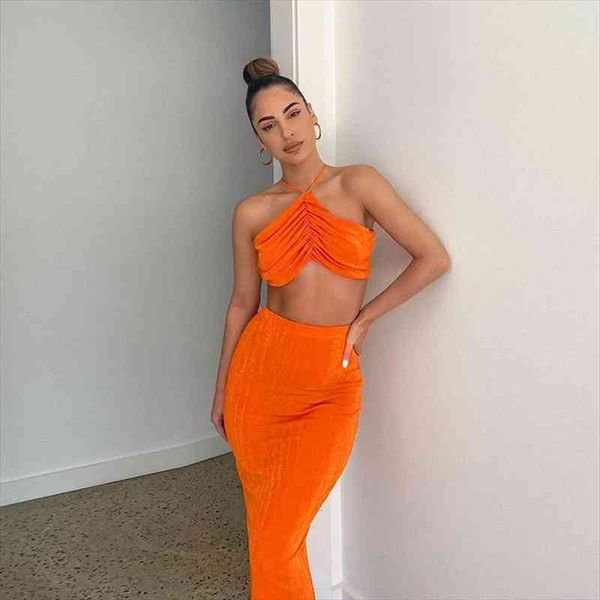 streetwear halter bandage women tracksuits neon orange two piece skirts sets tracksuit fashion lace up and midi skirt suits, Gray
streetwear halter bandage women tracksuits neon orange two piece skirts sets tracksuit fashion lace up and midi skirt suits, Gray