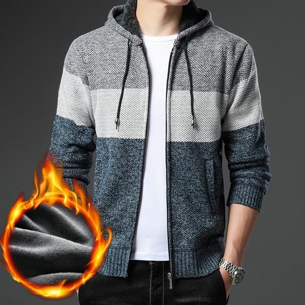 men's sweaters autumn/winter hooded warm coat fleece thick wool sweater trend zipper patchwork cardigan jacket -4xl, White;black
men's sweaters autumn/winter hooded warm coat fleece thick wool sweater trend zipper patchwork cardigan jacket -4xl, White;black