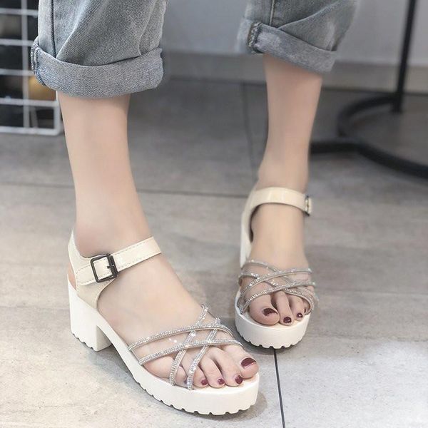 sandals women summer platform fashion 6cm heel wedges shoes nice buckle diamond decoration size32-35, Black
sandals women summer platform fashion 6cm heel wedges shoes nice buckle diamond decoration size32-35, Black