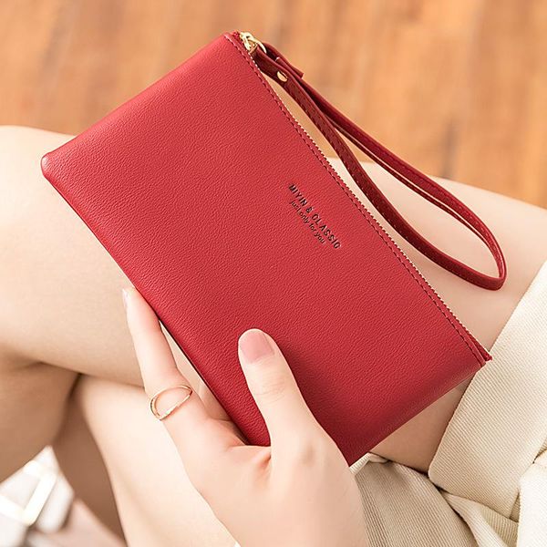 wallets 2021 fashion brand women money bag slim thin wallet phone purse luxury long card wristlet zipper walet for, Red;black
wallets 2021 fashion brand women money bag slim thin wallet phone purse luxury long card wristlet zipper walet for, Red;black