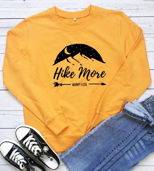 hike more worry less sweatshirt hiking holiday style sweats street pullovers women casual cotton grunge tumblr women's hoodies & sweat, Black
hike more worry less sweatshirt hiking holiday style sweats street pullovers women casual cotton grunge tumblr women's hoodies & sweat, Black