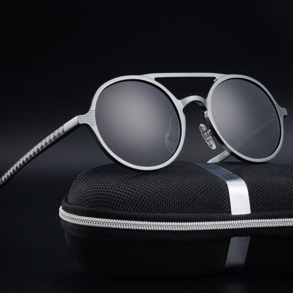 sunglasses vintage aluminum magnaseum hd polarized for men punk round brand design sun glasses driving eyewear uv400, White;black
sunglasses vintage aluminum magnaseum hd polarized for men punk round brand design sun glasses driving eyewear uv400, White;black