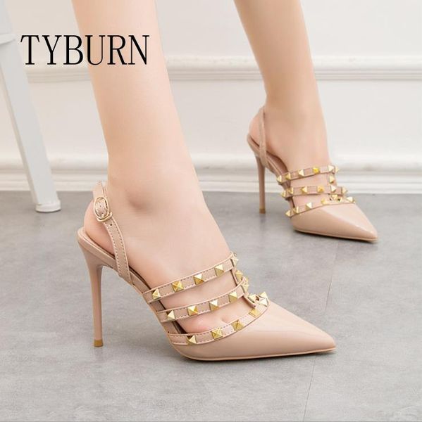 sandals selling fashion women's shoes europe and america pointed toe roman high heels rivet women, Black
sandals selling fashion women's shoes europe and america pointed toe roman high heels rivet women, Black