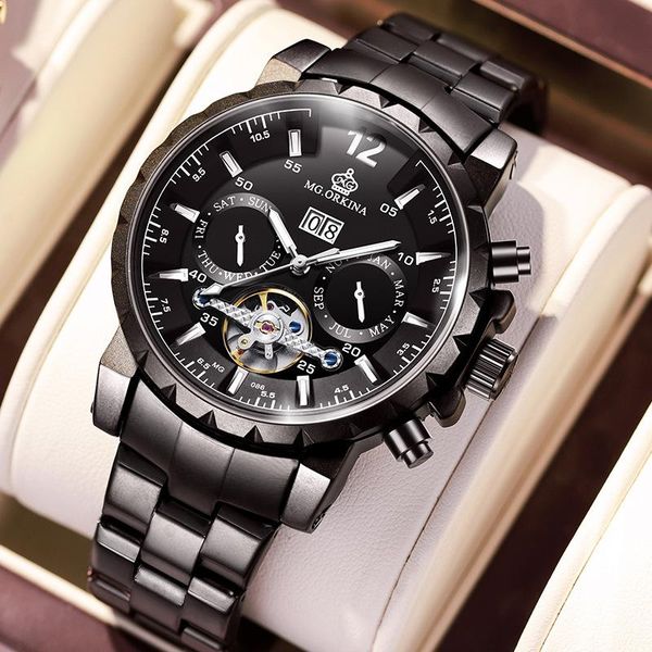 wristwatches mgorkina 2021 men's watches luxury brand automatic mechanical flying tourbillon men relogio masculino, Slivery;brown
wristwatches mgorkina 2021 men's watches luxury brand automatic mechanical flying tourbillon men relogio masculino, Slivery;brown