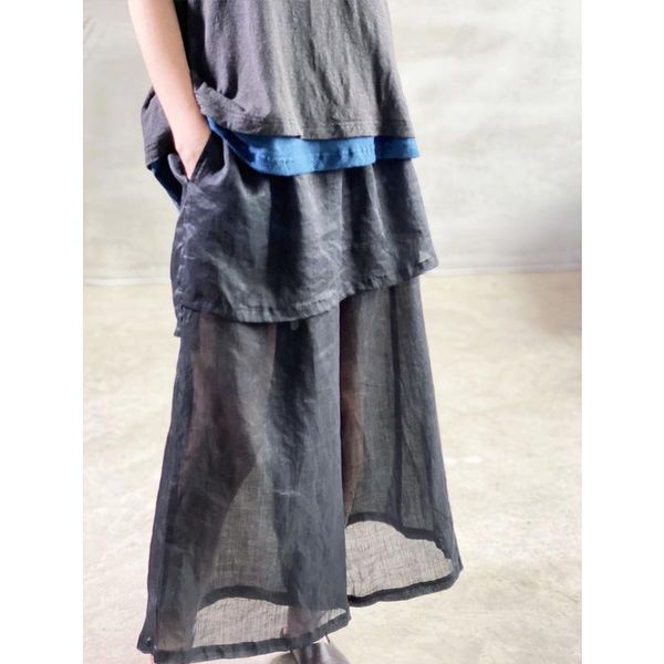 women's pants & capris women loose ramie summer solid color elastic waist ladies vintage simple wide leg trousers 2021, Black;white
women's pants & capris women loose ramie summer solid color elastic waist ladies vintage simple wide leg trousers 2021, Black;white