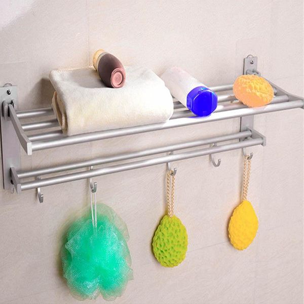 bath accessory set 40/50/60cm space aluminum double towel rack with 5 hooks foldable kitchen bathroom shelves bv789
bath accessory set 40/50/60cm space aluminum double towel rack with 5 hooks foldable kitchen bathroom shelves bv789