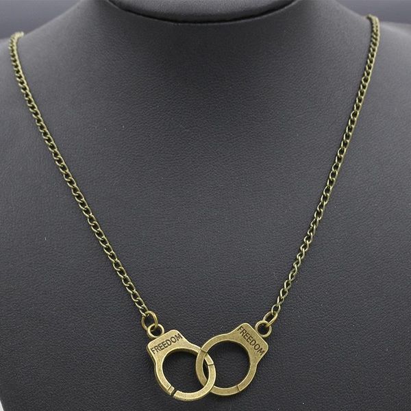fashion simple personality jewelry vintage handcuffs necklace for women feature namour charm gift all seasons pendant necklaces, Silver
fashion simple personality jewelry vintage handcuffs necklace for women feature namour charm gift all seasons pendant necklaces, Silver