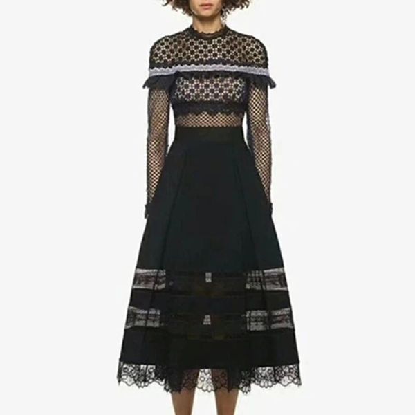 casual dresses zawfl 2021 summer self portrait women long sleeve patchwork lace dress party vestidos, Black;gray
casual dresses zawfl 2021 summer self portrait women long sleeve patchwork lace dress party vestidos, Black;gray