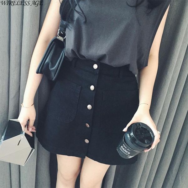 skirts wireless age denim skirt women high waist a line commuter solid color double breasted 2021 summer fashion wild, Black
skirts wireless age denim skirt women high waist a line commuter solid color double breasted 2021 summer fashion wild, Black