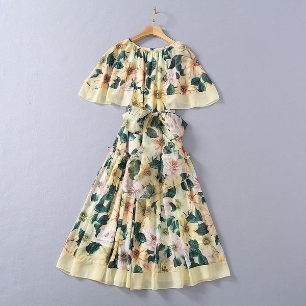 casual dresses european and american women's clothing the spring floral print with flounces lace-up fashion dress 9pwf, Black;gray
casual dresses european and american women's clothing the spring floral print with flounces lace-up fashion dress 9pwf, Black;gray