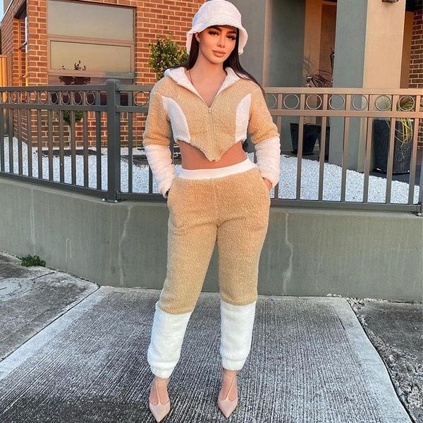 women's two piece pants warm thick tracksuit women set casual zipper hoodie sweatshirts and suit sweatsuits for outfits winter, White
women's two piece pants warm thick tracksuit women set casual zipper hoodie sweatshirts and suit sweatsuits for outfits winter, White