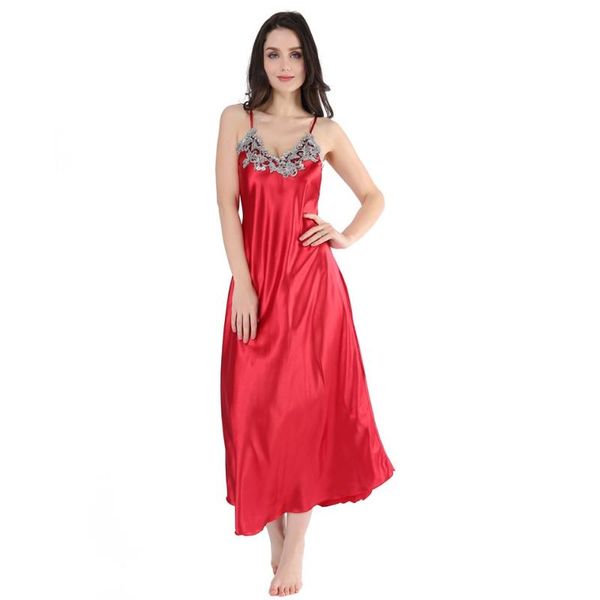 lace long nighty home dressing gown intimate lingerie homewear female nightwear sleepwear satin summer nightgown women's, Black;red
lace long nighty home dressing gown intimate lingerie homewear female nightwear sleepwear satin summer nightgown women's, Black;red