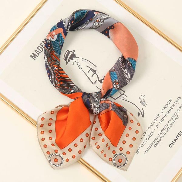 scarves european and american fashion chain print small square scarf ladies foulard headband silk decoration with multi-function, Blue;gray
scarves european and american fashion chain print small square scarf ladies foulard headband silk decoration with multi-function, Blue;gray