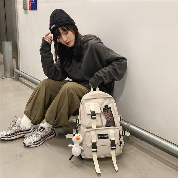 backpack 2021 solid color waterproof nylon women men big book bag female student college schoolbag cool lapmale
backpack 2021 solid color waterproof nylon women men big book bag female student college schoolbag cool lapmale