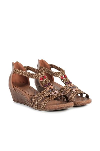 sandals women's wedges k202-2636, Black