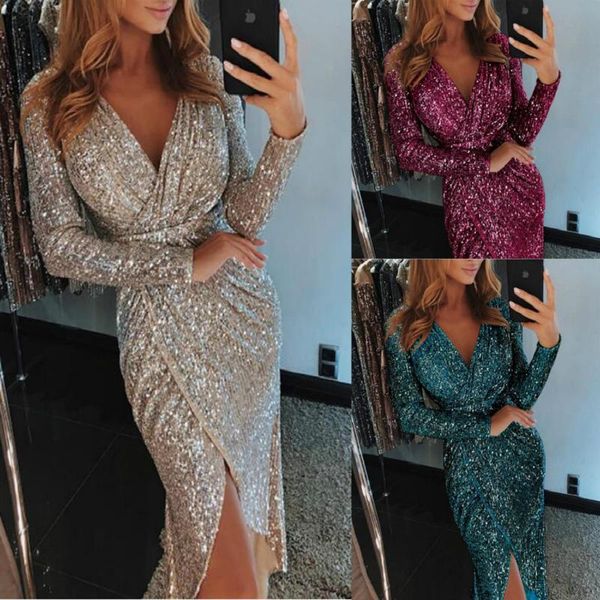 casual dresses women sequin black dress 2021 spring summer vintage ladies woman party night slim vestido v neck, Black;gray
casual dresses women sequin black dress 2021 spring summer vintage ladies woman party night slim vestido v neck, Black;gray