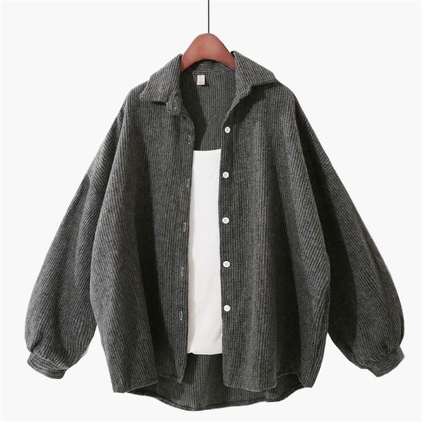 autumn simple, loose, thin, large size, all-match solid color shirt long-sleeved woolen jacket women gx1478 210507, White
autumn simple, loose, thin, large size, all-match solid color shirt long-sleeved woolen jacket women gx1478 210507, White