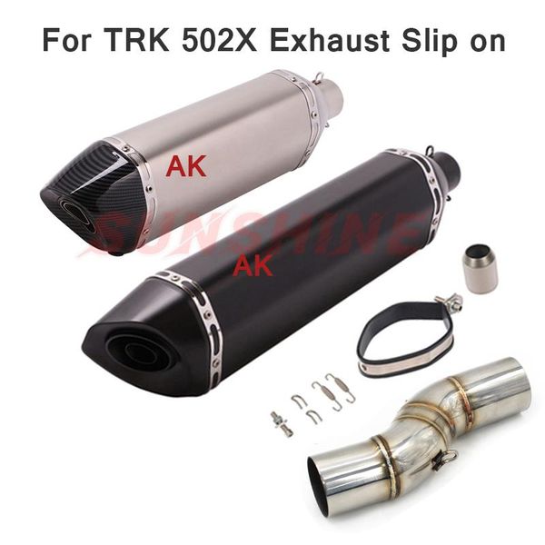 for trk 502x trk502x motorcross exhaust universal motorcycle slip on muffler middle pipe modified 470mm 570mm connect tube link system
for trk 502x trk502x motorcross exhaust universal motorcycle slip on muffler middle pipe modified 470mm 570mm connect tube link system