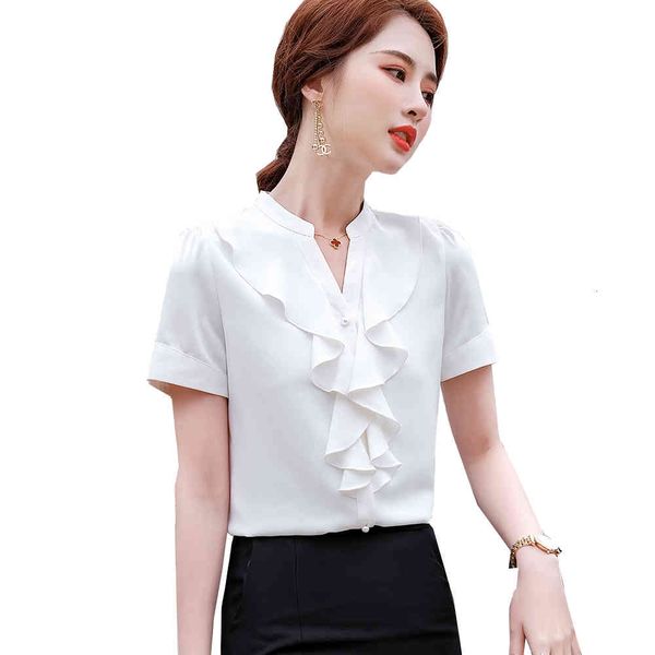women's blouses & shirts 2021 new green white summer ruffle blouse of women plus size 4xl 5xl casual short sleeve shirt cv
women's blouses & shirts 2021 new green white summer ruffle blouse of women plus size 4xl 5xl casual short sleeve shirt cv