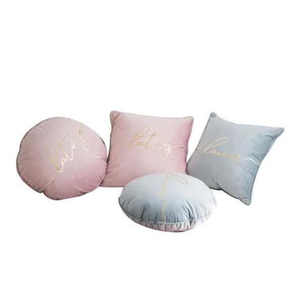 cushion/decorative pillow 45cm light blue/pink golden letter velvet cushion cover round/square lumbar pillowcase / throw waist back
cushion/decorative pillow 45cm light blue/pink golden letter velvet cushion cover round/square lumbar pillowcase / throw waist back